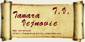 Tamara Vejnović vizit kartica